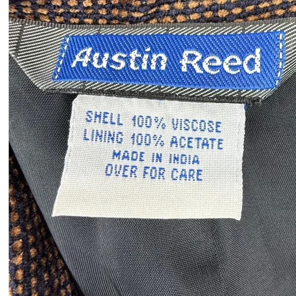 Austin Reed Women 16 Blazer Jacket Brown Textured Button Long Sleeve Size 16 - Picture 4 of 10